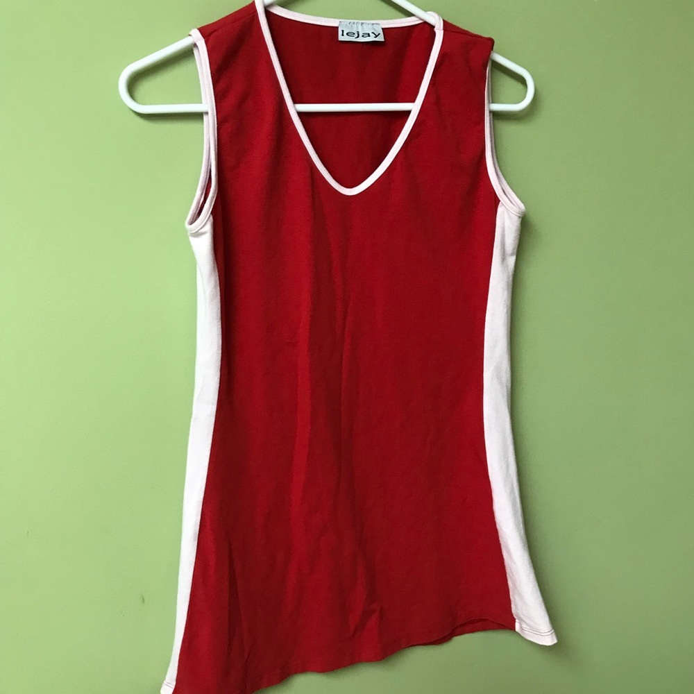 Red and white tennis dress!